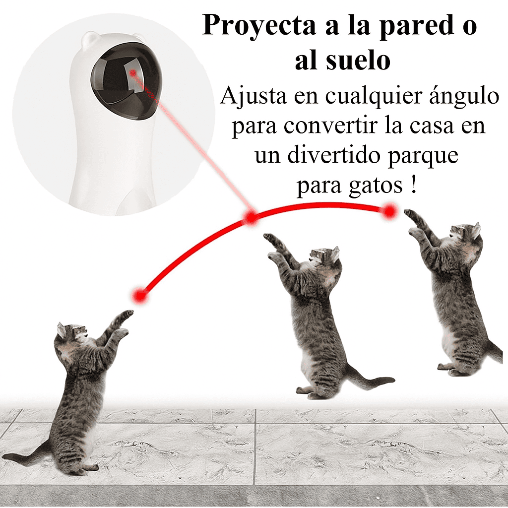 Juguete Láser Automático para Gatos y Perros - Antiaburrimiento