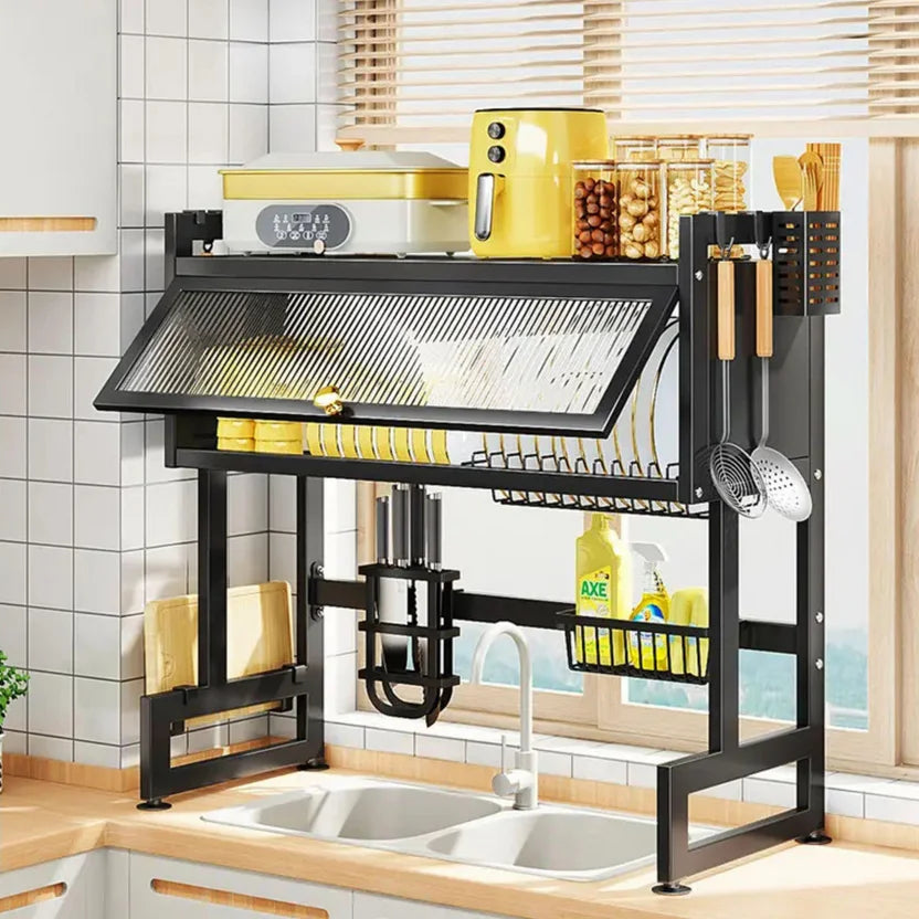 ESCURRIDOR DE PLATOS CON TAPA + GRATIS AFILADOR ⚡