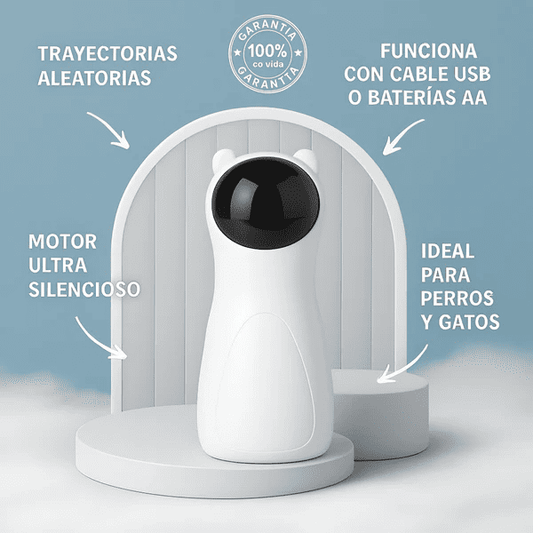 Juguete Láser Automático para Gatos y Perros - Antiaburrimiento