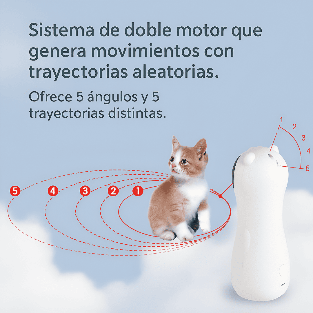 Juguete Láser Automático para Gatos y Perros - Antiaburrimiento